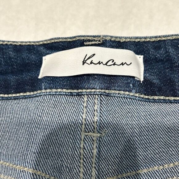 KanCan Denim Shorts Cuff Cut offs Sz Large Stretch 3.5" Inseam - Picture 2 of 7